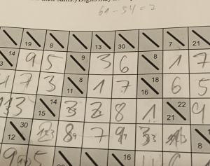 An extract of the Kakuro.